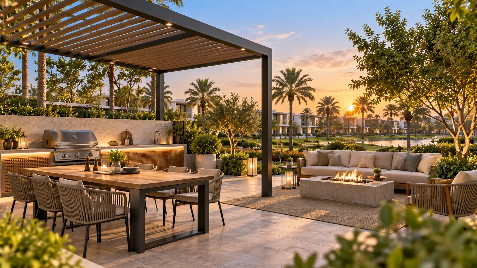 BBQ Area & Outdoor Lounge