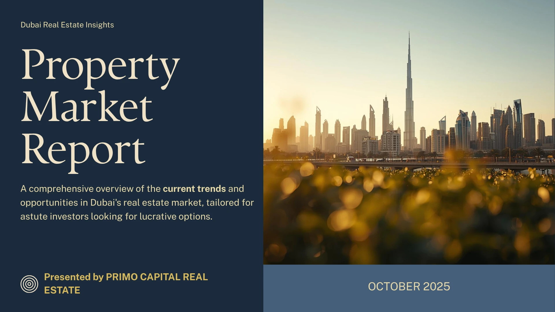 Dubai Property Market Report October 2025